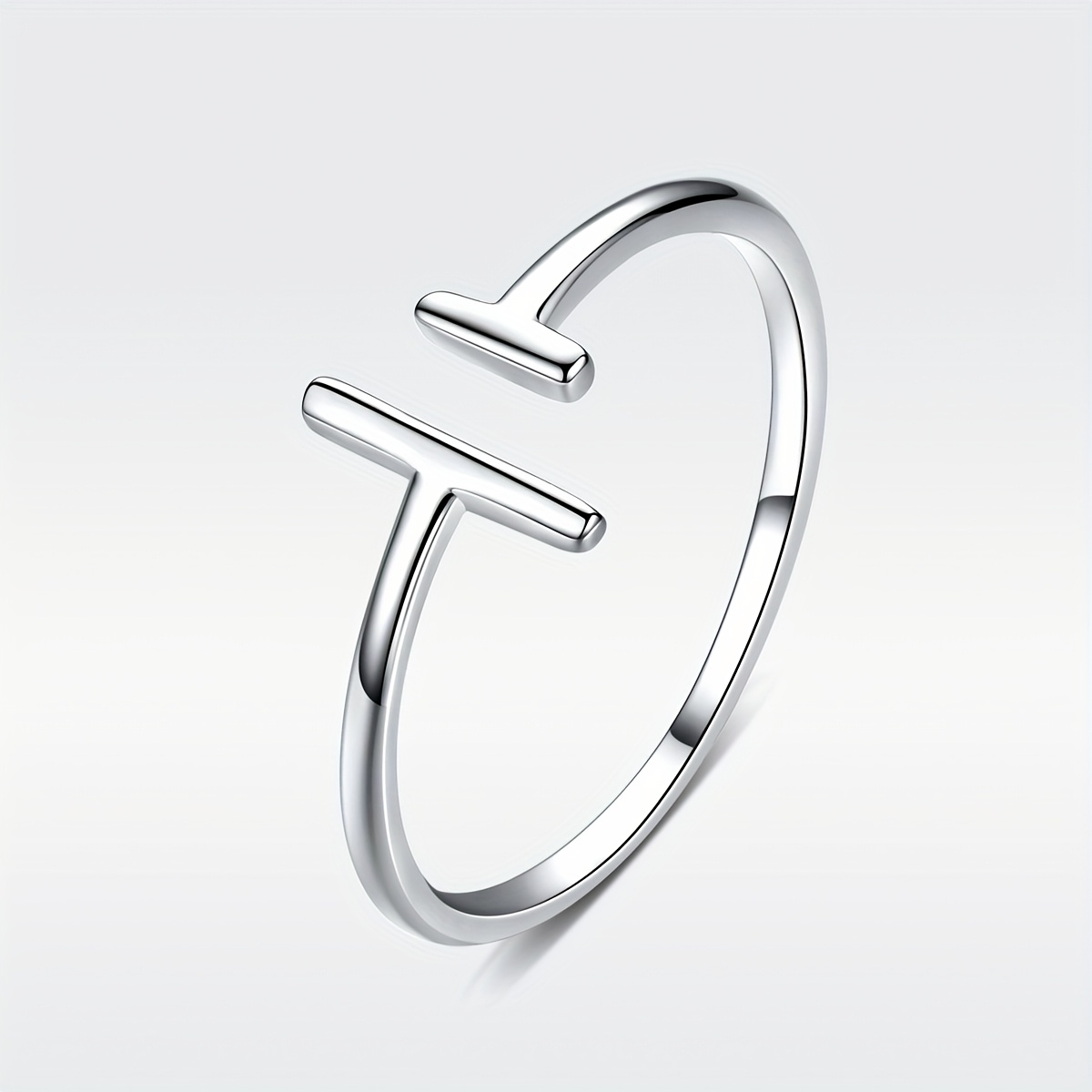 Minimalist Stylish Silver Ring, Parallel Line S925 Gold Plated